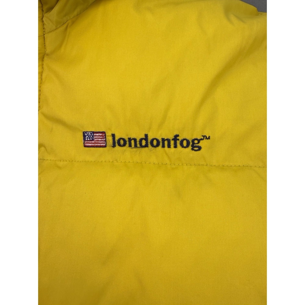 London Fog Boys' Heavyweight Down Puffer Jacket Winter Coat, Size‎ M 5/6 Yellow - Picture 3 of 13